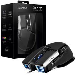 Mouse Gamer EVGA Óptico X17 Gaming Black, Alámbrico, USB A, 16.000 DPI, Negro 