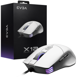 Mouse Gamer EVGA Óptico X12, Alámbrico, USB, 16.000DPI, Blanco 