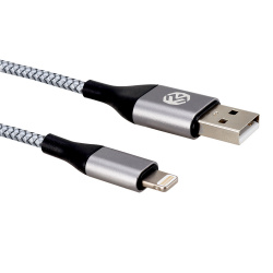 Evorok Cable de Carga Lightning Macho - USB A Macho, 3 Metros, Gris 