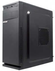 Gabinete Evotec Bardi, Midi-Tower, ATX/Micro-ATX/Mini-ITX, USB 2.0, con Fuente de 600W, 1 Ventilador Instalado, Negro 