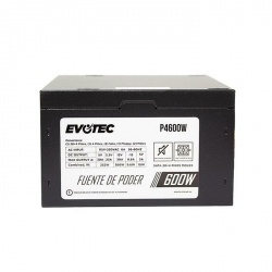 Fuente de Poder Evotec P4600W, 24-pin ATX, 80mm, 600W  