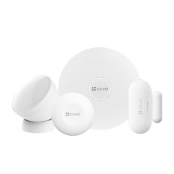 Ezviz Kit de Alarma Inteligente CS-B1, Inalámbrico, Incluye Hub, Sensor PIR, Contacto Magnético y Botón Inteligente 
