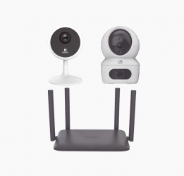 Ezviz Kit de Vigilancia CS-C1CH7C/KR de 2 Cámaras IP PT WiFi, Incluye Router Inalámbrico 