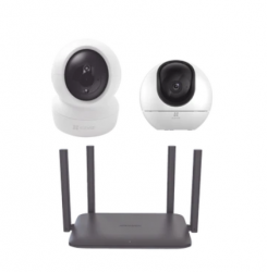 Ezviz Kit de Vigilancia CS-H6-C6N/KR de 2 Cámaras IP PT WiFi 