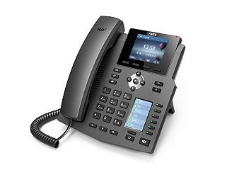 Fanvil Teléfono IP con 2 Pantallas X4, 4 Lineas, 6 Teclas Programables, Negro 