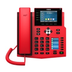 Fanvil Teléfono IP con Pantalla 3.5'' X5U-R, 16 Líneas, Bluetooth, Altavoz, Negro/Rojo 