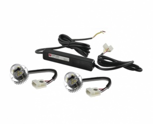 Federal Signal Kit de Estrobo y Fuente de Poder 416200-55, 12 - 24V, Negro/Blanco 