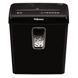 Fellowees Trituradora de Corte Cruzado PowerShred P-30C, 6 Hojas, 15 Litros, Negro 