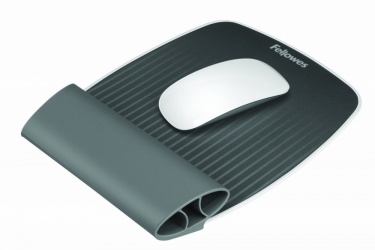 Mousepad Fellowes con Descansa Muñecas I-Spire Wrist Rocker, 25x20cm, Grosor 28mm, Gris 