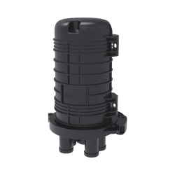 FiberHome Caja de Empalme para Fibra Óptica FOSC-220J-C104, 22 x 22 x 36cm, Negro 