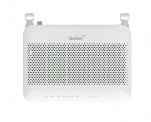 FiberHome Unidad de Red Óptica HG6045D1, 1 x GPON, 2 X RJ-45, Wi-Fi, SC/APC 