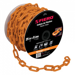 Fiero Cuerda de Plástico CAPL-8A, 8mm, 25 Metros, Naranja 