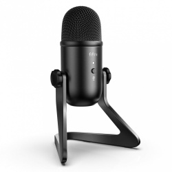 Fifine Micrófono para Podcast K678, Alámbrico, USB, Negro 