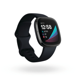 Fitbit Smartwatch Sense, Touch, Bluetooth 5.0, Android/iOS, Negro - Resistente al Agua 