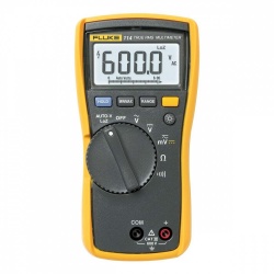 Fluke Multímetro Digital 114, 0.001 - 600 V, Amarillo/Negro 