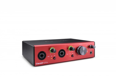 Focusrite Interfaz de Audio Clarett+ 2Pre, USB-C, 2 Preamplificadores de Micrófono Rojo/Negro 