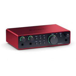 Focusrite Interfaz de Audio Scarlett 2i2 4rd Gen, USB-C, XLR, Negro/Rojo 