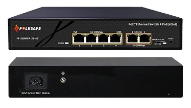 Switch Folksafe Fast Ethernet FS-S1004EP-2E-AC, 6 Puertos 10/100Mbps (4x PoE), 1,2 Gbit/s, 1000 Entradas - No Administrable 