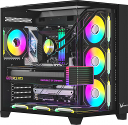 Gabinete Formula V Line Crystal Z9, Midi-Tower, ATX/Micro-ATX/Mini-ITX, USB 3.0, sin Fuente, 7 Ventiladores Instalados, Negro 