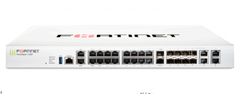 Firewall Fortinet FortiGate 100F, Alámbrico, 20Gbit/s, 22x RJ-45, Incluye Garantía FortiCare y Licencia FortiGuard 24x7 UTP 1 Año ― ¡Limitado a 5 unidades! 