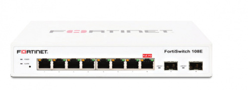 Switch Fortinet Gigabit Ethernet FortiSwitch 108E, 8 Puertos 10/100/1000Mbps (1x POE) + 2 Puertos SFP, 20 Gbit/s, 8000 Entradas - Administrable ― ¡Limitado a 5 unidades! 