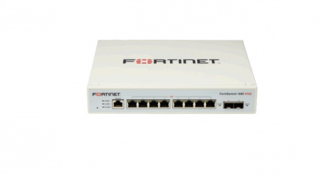 Switch Fortinet Gigabit Ethernet FortiSwitch 108F-POE, 8 Puertos PoE 10/100/1000 + 2 Puertos SFP, 65W, 20 Gbit/s, 8.000 Entradas - Administrable ― Requiere Licencia Adicional para garantía, contacta a servicio al cliente. 
