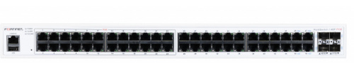 Switch Fortinet Gigabit Ethernet 148F-POE, 48 Puertos 10/100/1000Mbps (24 Puertos PoE) + 4 Puertos 10G SFP+, 176 Gbit/s, 32.000 Entradas - Administrable ― Requiere Licencia Adicional para garantía, contacta a servicio al cliente. 