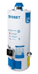 Foset Calentador de Agua CALE-38D-N, Gas Natural, 38 Litros, 1 Servicio, Blanco 