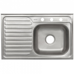 Foset Tarja de Sobreponer 47027, Derecha, 80 x 50cm, Acero Inoxidable 