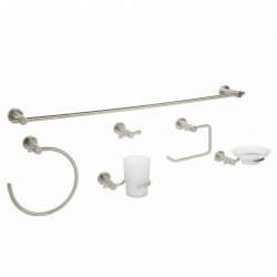 Foset Juego de Accesorios para Baño 49682, 6 Piezas, Satinado 
