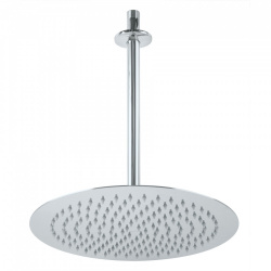 Foset Regadera, Diámetro 30 cm, Latón/Acero Inoxidable, Incluye Brazo y Chapetón 