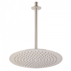 Foset Regadera, Diámetro 30 cm, Latón/Acero Inoxidable, Incluye Brazo y Chapetón 