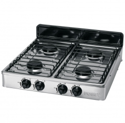 Foset Parrilla de Gas 48235, 4 Quemadores Regulares, Acero Inoxidable 