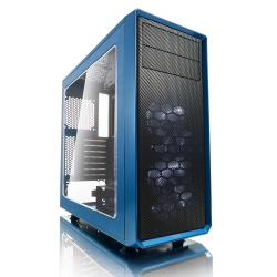 Gabinete Fractal Design FD-CA-FOCUS-BU-W, Midi-Tower, ATX/Micro-ATX/Mini-ITX, USB 2.0/3.0, sin Fuente, 2 Ventiladores Instalados, Negro/Azul  