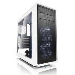 Gabinete Fractal Design Focus G con Ventana LED Blanco, Midi-Tower, ATX/Mini-ITX/Micro-ATX, USB 3.0/2.0, sin Fuente, 2 Ventiladores LED Instalados, Blanco 