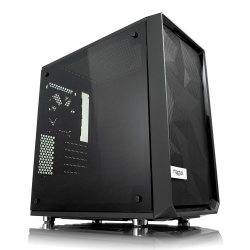 Gabinete Fractal Design Meshify C Mini – Dark TG con Ventana, Mini-Tower, ITX/Micro-ATX, sin Fuente, Negro 