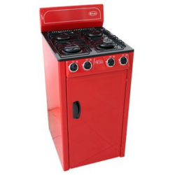 Fraga Parrilla de Gas P-225, 4 Quemadores, Rojo, con Gabinete 