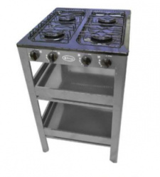 Fraga Parrilla de Gas P-910, 4 Quemadores, Gris, con Estante 