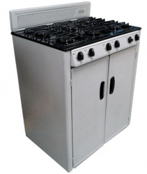 Fraga Parrilla de Gas P333G, 6 Quemadores, Gris, con Gabinete 
