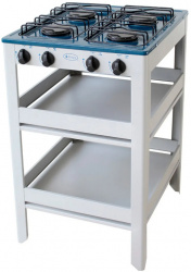 Fraga Parrilla de Gas con Anaquel P910, 4 Quemadores,  Azul 