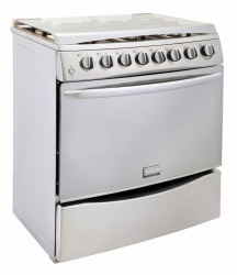Frigidaire Estufa y Horno de Gas de 30'' FKGD30M4NLS, 6 Quemadores, Plata 