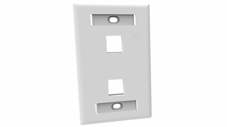 Furukawa Electric Placa de Pared, 2 Puertos, Blanco 