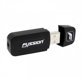 Fussion Acustic Receptor de Audio BT-001BK, Bluetooth, USB/3.5mm, Negro 