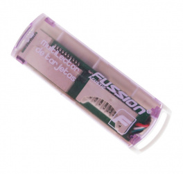 Fussion Acustic Lector de Memoria CR-2002, SD/Micro SD, USB, Morado 