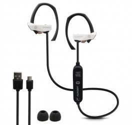 Fussion Acustic Audífonos Intrauriculares HP-5573WH, Inalámbrico, Bluetooth 4.1, Negro 