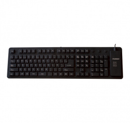 Teclado Fussion Acustic KB-2006, Alámbrico, USB, Negro (Inglés) 