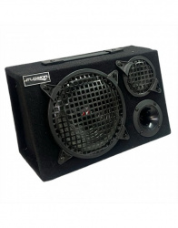 Fussion Acustic Bocina Cajón para Auto OUT-CAJON-FUS-8PULG-A IZQ, 40W RMS, 3 Vías, 8'', Negro 