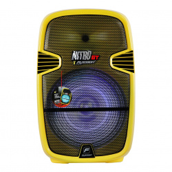 Fussion Acustic Bafle PBS-1004E NITRO GT, Bluetooth, Inalámbrico, 45.000W PMPO, USB, Amarillo 