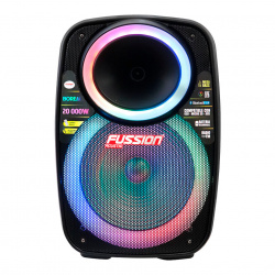 Fussion Acustic Bafle PBS-15018 BOREAL, Bluetooth, Inalámbrico, 22.000W PMPO, USB, Negro 