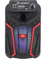 Fussion Acustic Bafle PBS-65003, 6.5”, Bluetooth, Inalámbrico,15W RMS, Negro 